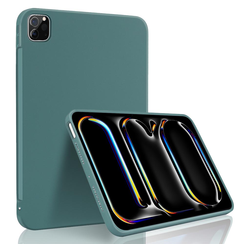 For iPad Pro 11 (2024) Case Anti-Drop Protective Liquid Silicone Tablet Cover
