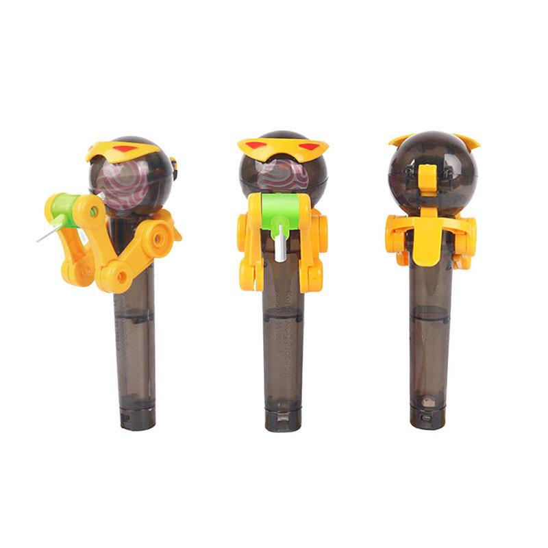 Adorable Kids Creative Eating Robot Lollipops Holder With Playful Stand For Baby Gifts