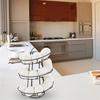 Spiral Design Metal Egg Basket, Egg Storage Holder/Storer Stand Display Rack Basket Egg House Save Space for Kitchen (Black)