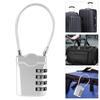 TSA Accepted Resettable 4 Digit Lock Travel Luggage Suitcase   Padlock(Black)