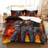 Cool Firefighter Rescue Fire Truck Flame Hero HD Print Bedding Set Duvet Cover + 2 Pillowcases Polyester Boys Bedroom Decor