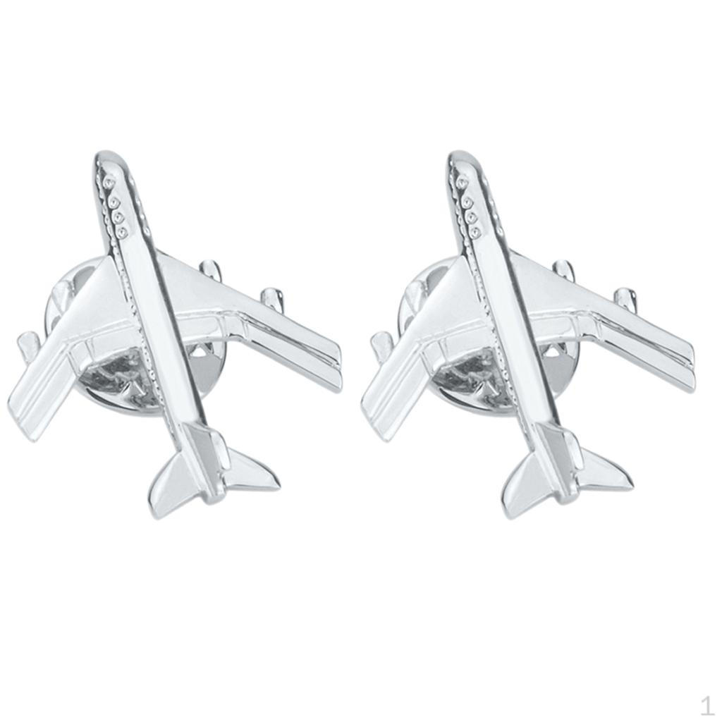 

2 шт. Мужская мода Серебряный пуговичный воротник