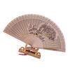 KX4B Light Chinese Tradition Hand Fan with Elegant Carvings for Weddings Occasion Carves Fan Artistics Home Decors