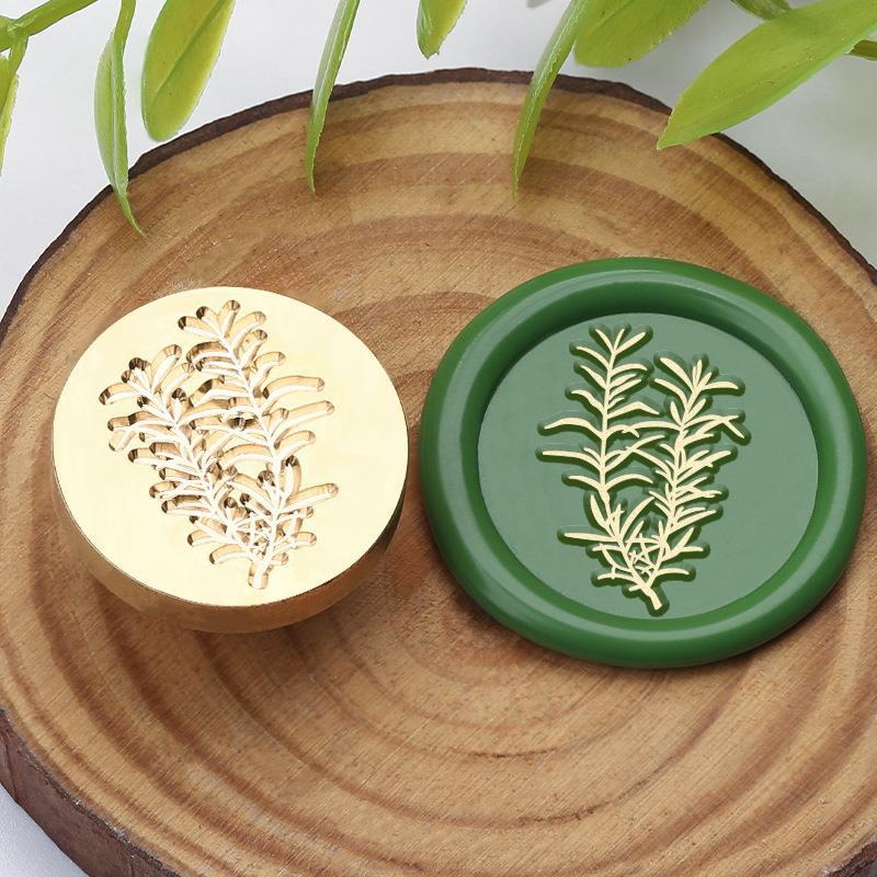 DIY Retro Antique Metal Plant Sealing Wax Seal Stamp For DIY Wedding Invitations Decor Ancient Wax Stamp Craft