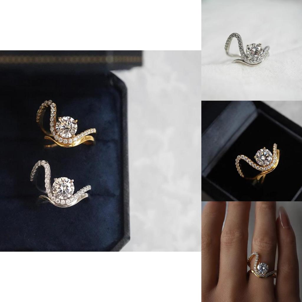 Stylish Minimalist Geometric Copper Ring With Elegant Zirconia For Women's Daily Wear