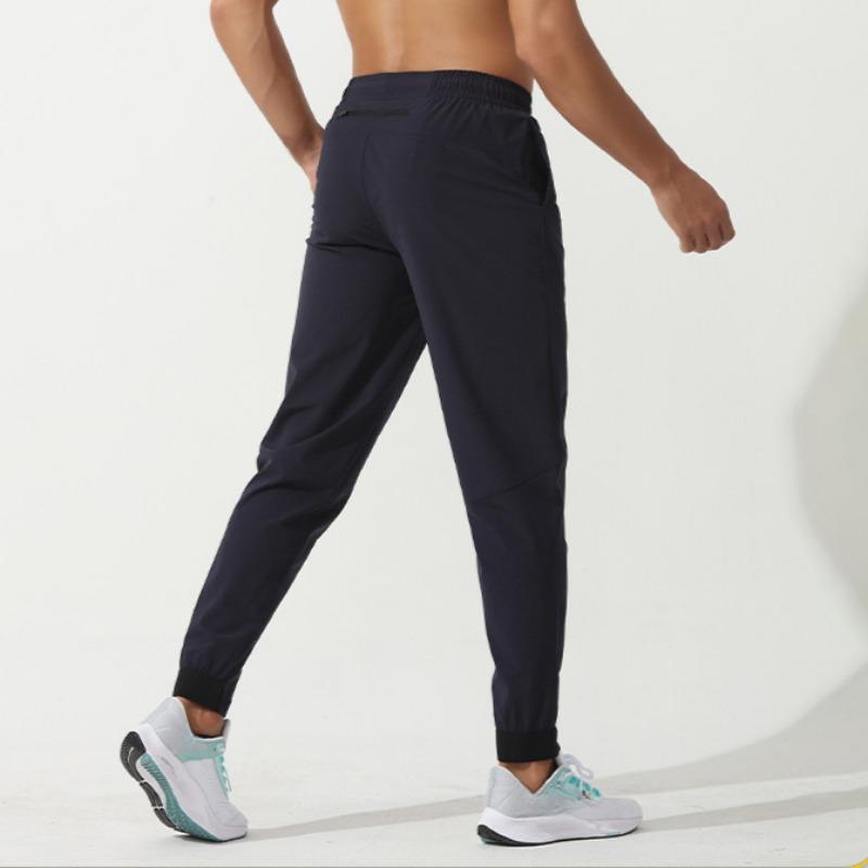 

Мужские свободные быстросохнущие эластичные шнурованные повседневные спортивные брюки для фитнеса 2XL темно-синий