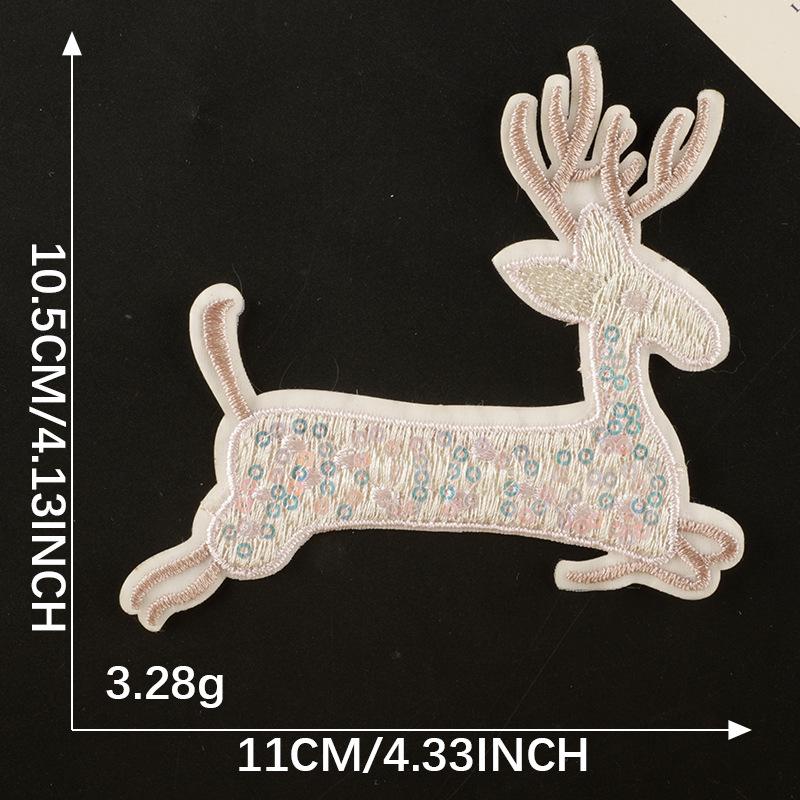 Cute Cartoon Mesh Bow Lace Sequin Embroidery Sticker DIY Hand Account Accessories Brooch Hairpin Self-adhesive Cloth Sticker