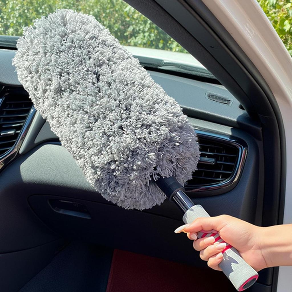 Car Duster Exterior Extendable Scratch Free Detailing Duster Car Wash Brush For Automotive Truck Interior Exterior Dashboard