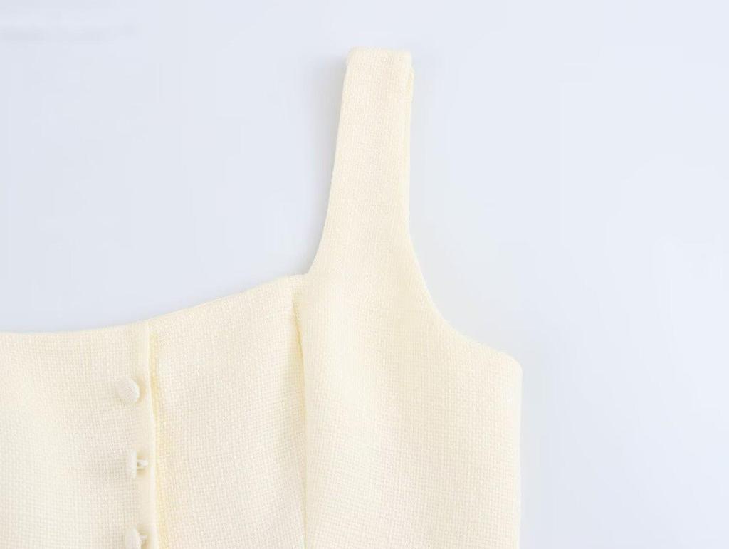 Spring 2025 Women's Retro Sling Knit Dress - European & American Style