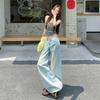 Light-colored Low-rise Jeans for Women's Summer and Autumn New Retro High-end Washing Water Slightly Pulled Casual Long Pants