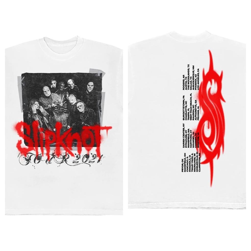 Slipknot Classic Logo & S-Tattoo Vintage T-Shirt | Nu-Metal Rock Band Streetwear Tee