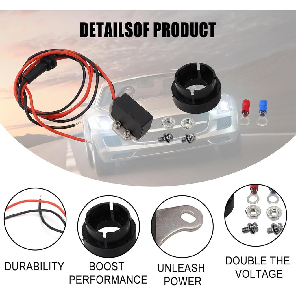 Corrosion Resistant Electronic Ignition Conversion Kit Compatible for F100 F250 F350 E100/E200 Econoline 1957-1974 8cyl