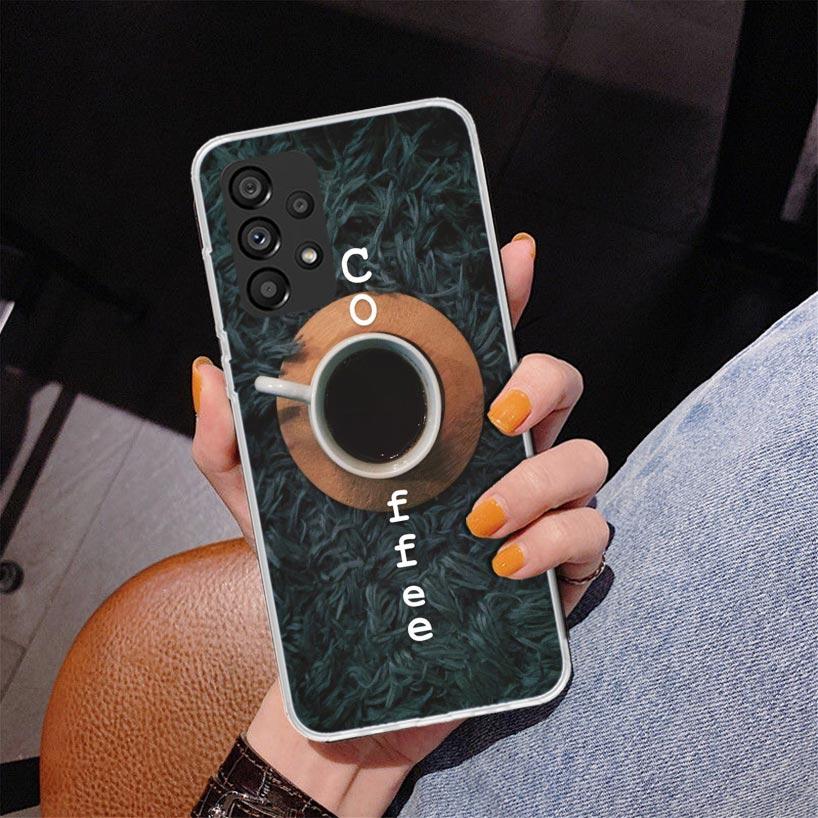 Coffee Wine Cup Phone Case For Samsung Galaxy A17 A16 A15 A14 A13 A57 A56 A55 A54 A53 A37 A36 A35 A34 A33 A26 A25 A24 A23 Galaxy