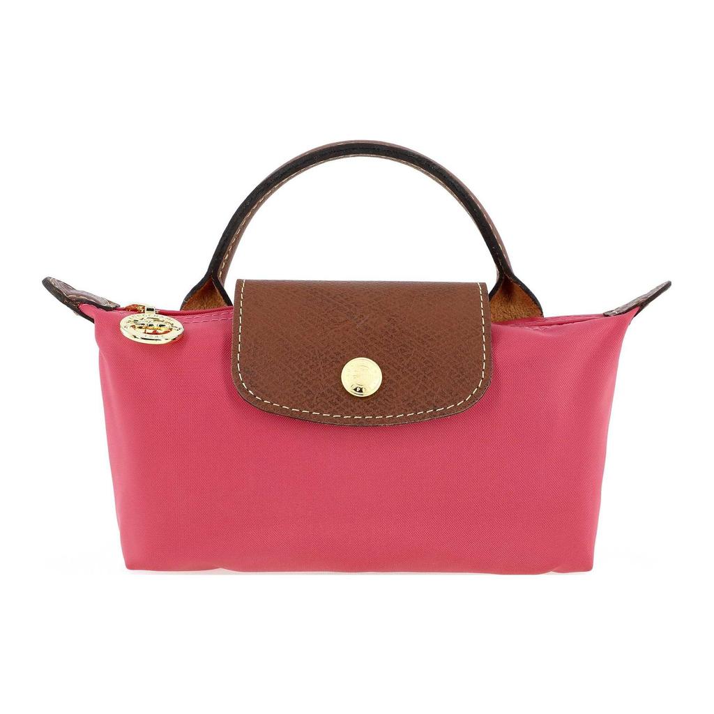 Longchamp Le Pliage Borsa in Tela con Manici Corti Chiusura a Bottone Automatico e Zip Borse da Donna Rosso Melograno 34175089P76