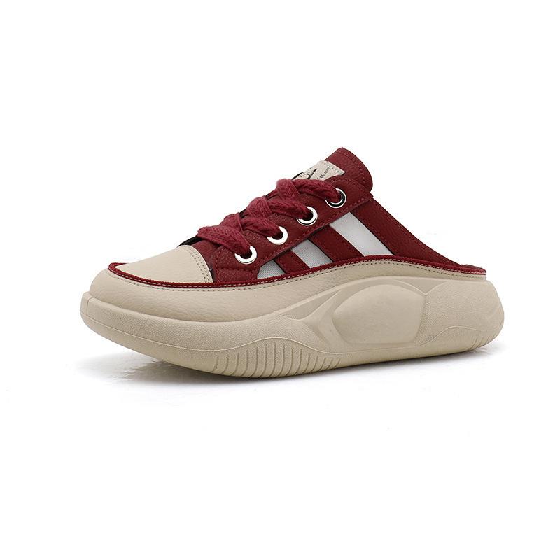 Spring and Summer New Casual Slippers One-pedal Lazy Sandals Soft-soled Half-drag Women's Casual Single Shoes