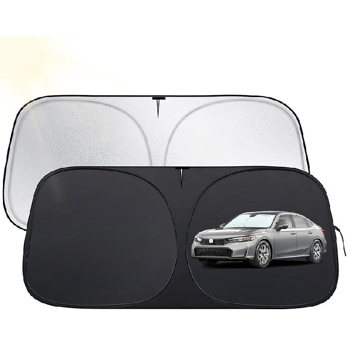 Windshield Sun Shade For Toyota 4Runner 2010-2025,  Fit Car Sun Shades With 420D Fabric & Foldable Memory Steel Wire, Sunshade For Car Windshield