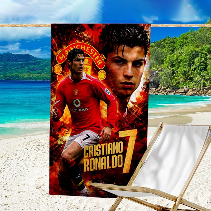 Man United Soccer Action Beach Towel - Soft, Absorbent Microfiber, Lightweight, Ideal for The Beach, Parties, Travel, Camping fan gifts