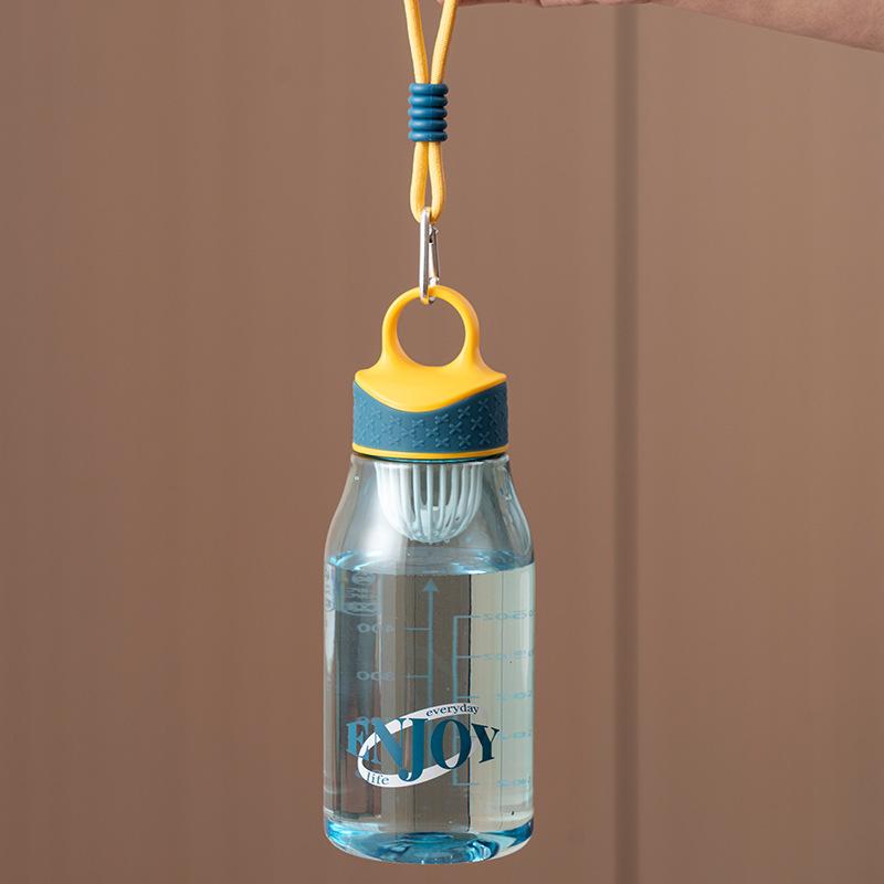 Water bottle new small simple female student adult cup drop resistant transparent plastic cup sports filter drinking cup