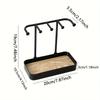 Fashion Portable Jewelry Display Rack with Drawer Box with Wooden Base Storage Rack Key Photography Props Desktop Storage Box