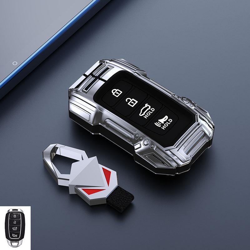 

3/4/5 Buttons Zinc Alloy Car Key Case Cover Keychain For Hyundai I30 Ix35 Kona Encino Solaris Azera Grandeur Ig Accent Santa Fe
