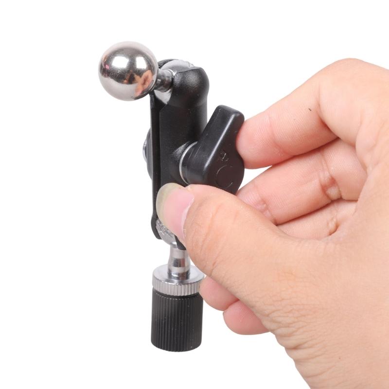 1/4inch Thread to 17mm Ball Head Joint Base Double Socket Arm Extension Arm Motorcycle Bike Phone Mount Camera Lighting