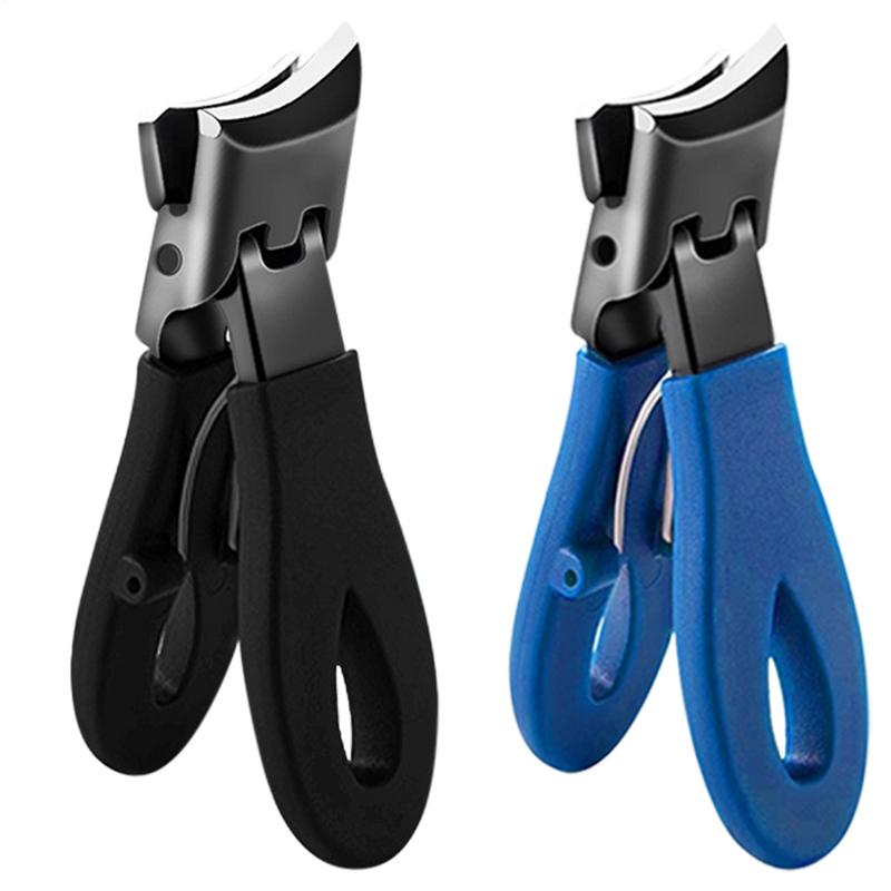 Slanted Nail Clippers Wide Jaw Opening Anti-Splash Slanted Nail Clipper Hard Nails Curved Blade Manicure Tools