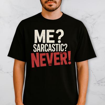 Camiseta Sarcástica Nunca Divertida Cita de Sarcasmo Actitud Camiseta