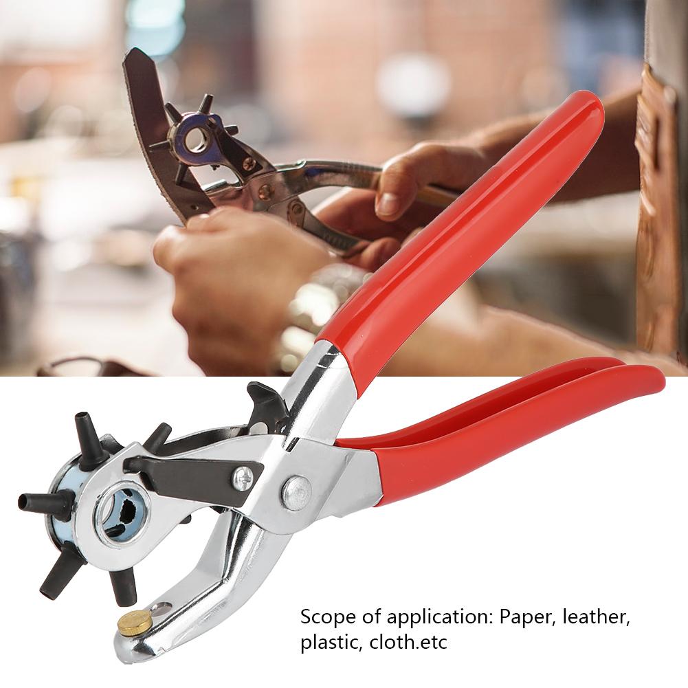 24.5mm Carbon Steel Multi Hole Belt Punch Plier For Leather Paper Plastic