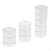 10Pcs Clear Round Stackable Jewelry Storage Box Organizer for Diamond