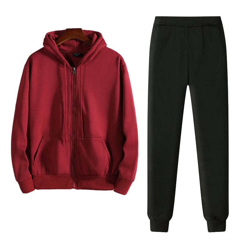 Unisex Hooded Zipper Cardigan & Sweatshirt Set - Loose Fit (Europe & America 2024 Collection)
