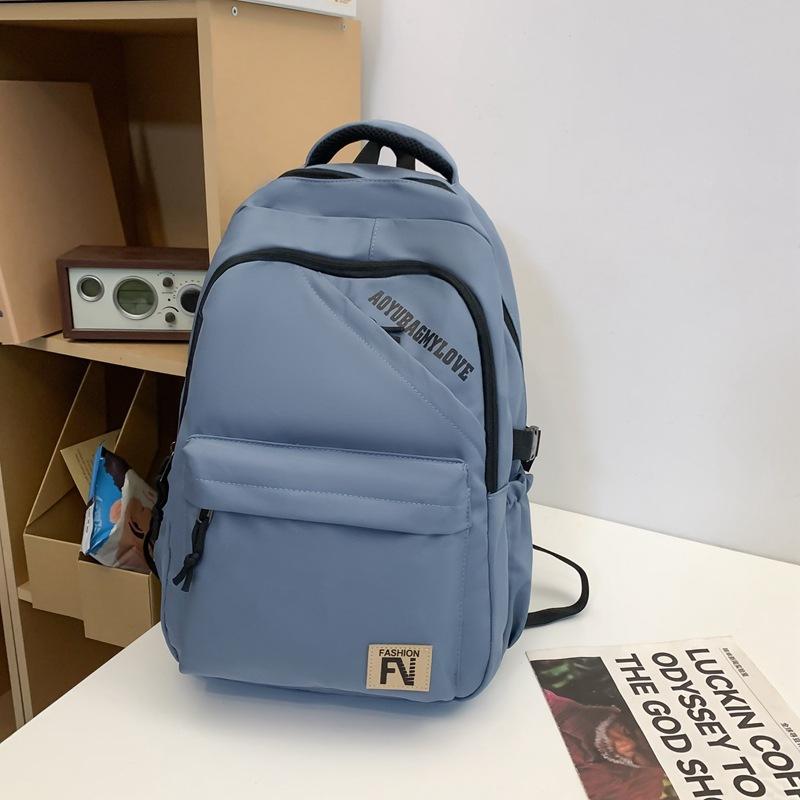 Женский однотонный школьный рюкзак — фото 21