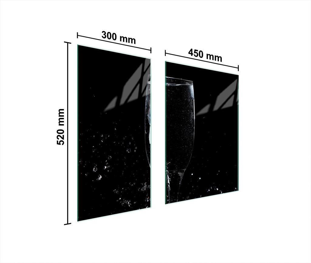 GLAS SCHUTZPLATTE BRETT 75x52 WEIN