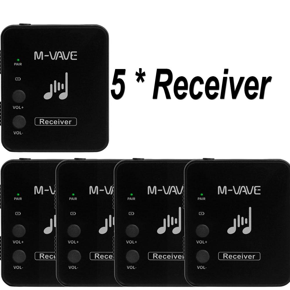 M-VAVE 2.4G WP-9 Wireless System Earphone Monitor System Rechargeable Transmitter Receiver Mono Recording Function
