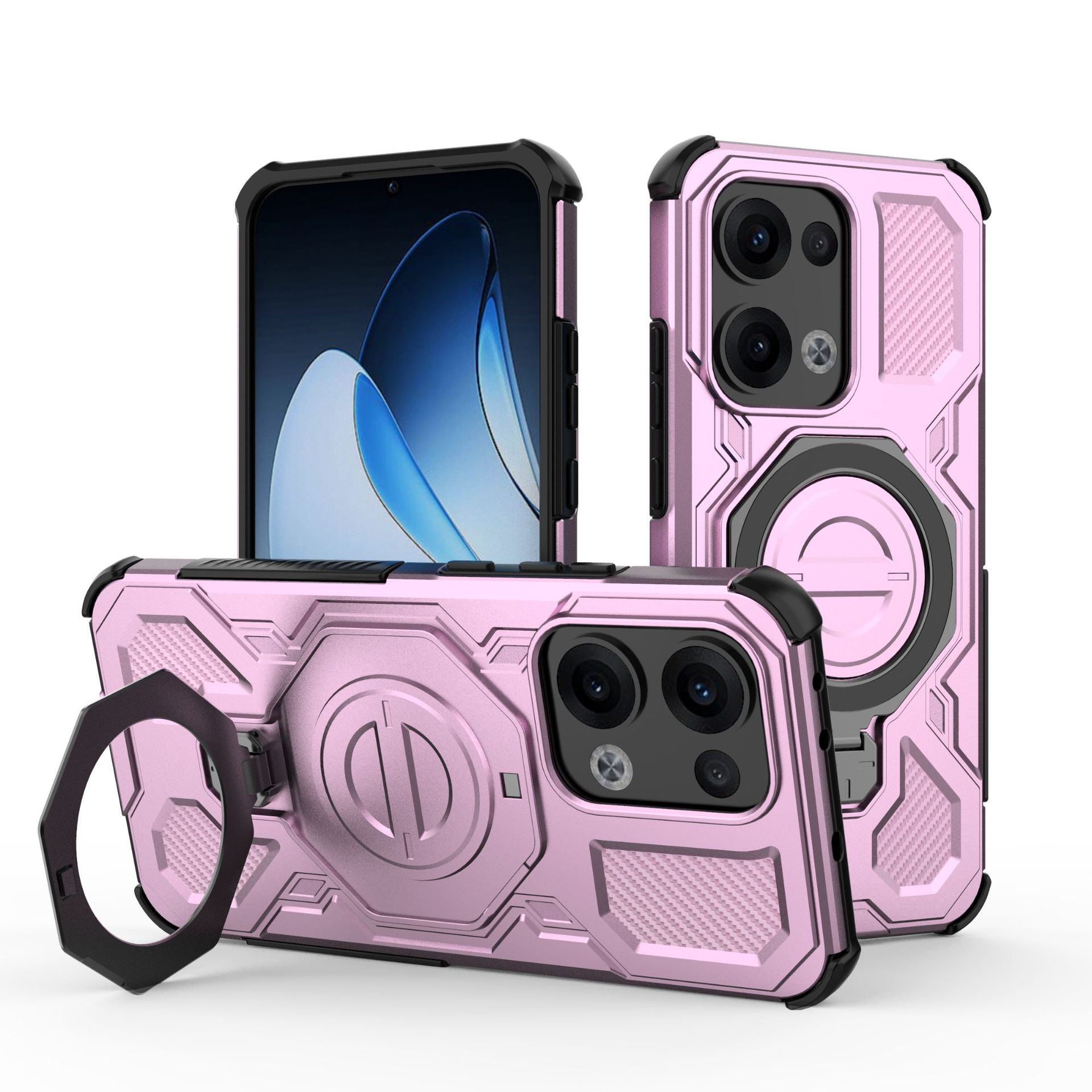 

Oppo Reno 13 Pro Magnetic Phone Case,Military Drop Protection MagSafe Phone Case Cover for Oppo Reno 13 Pro фіолетовий
