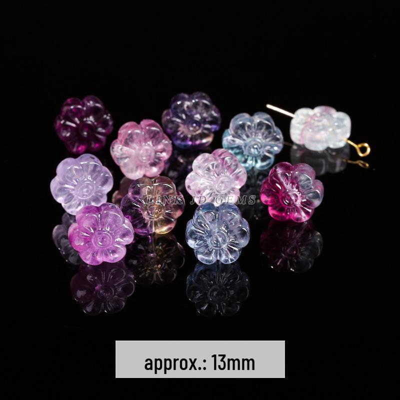 Jingde Jewelry Natural Colorful Fluorite Vajra Pendant Crystal Carving Charm