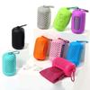 Cooling Towel Breathable Ice Feel Quick Dry Fabric with Silicone Case for Music Festival Outdoor Party Sports