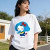 2026 Summer Hello Kitty Cartoon Printed Short Sleeve Pure Comfortable Summer Loose Tshirt for Women