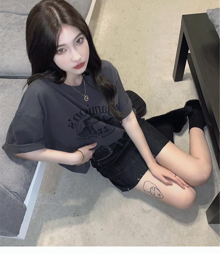 Plus Size European Style Short Sleeve T-shirt for Women - Oversized Loose Fit Summer Top