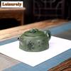 320ml Yixing Purple Clay Teapot Handmade Octagonal Lucky Auspicious Beast Pot Raw Ore Green Mud Kettle With Infuser Zisha Teaset