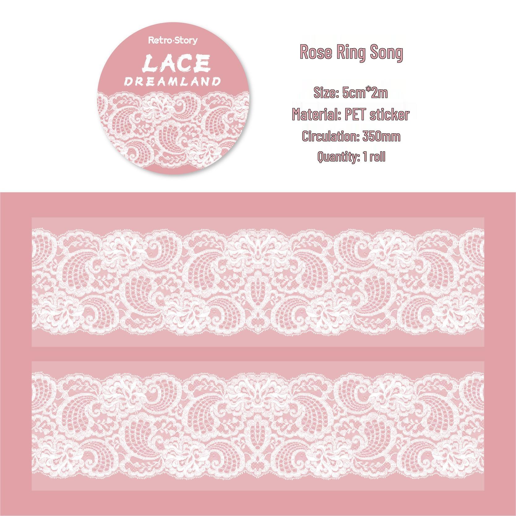 Retro Lace Dream Series Journal Stickers — 6 Styles