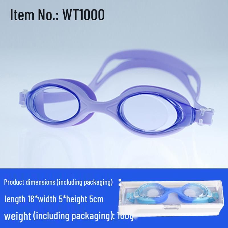 Kids' Anti-Fog High-Definition Swim Goggles with Flat Lens - Boys & Girls Diving Goggles
