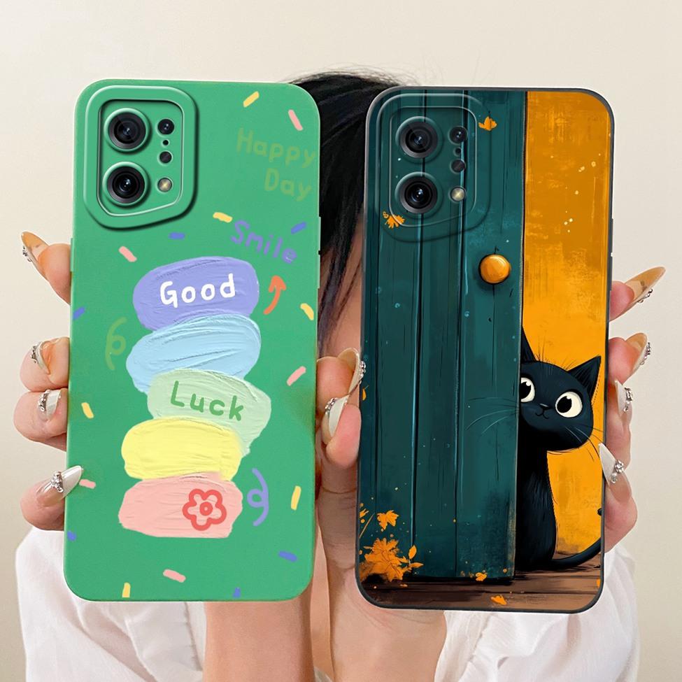 For Oppo Find X5 Case Luxury Fashion Cool Kawaii Cute Painted Silicone Casing For Oppo PFFM10 CPH2307