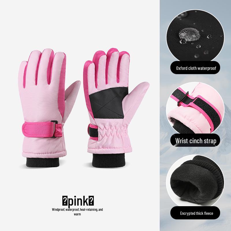 

Дитячі зимові лижні рукавички, віком від 3 до 9 років, унісекс, вітрозахисні та теплі для занять спортом на відкритому повітрі та їзди на велосипеді 3-5 Years