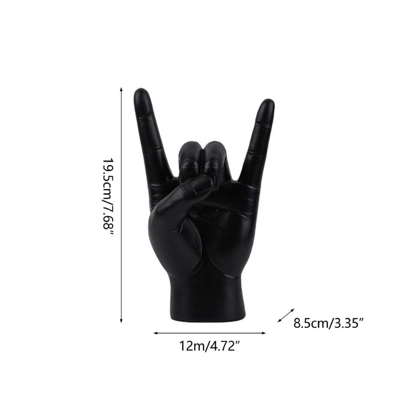 "Rock and Roll" Crafts Hand Gesture Statue Party Livehouse Day Music Theme Crafts Centerpieces Statue Bar Party