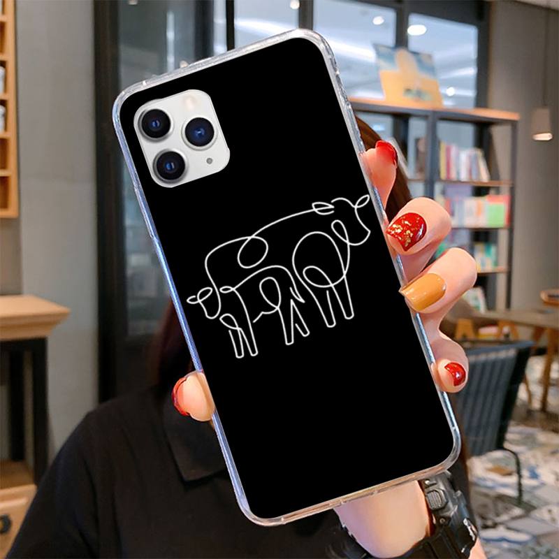 Animal Cute Cow Phone Case for iPhone 11 12 13 Mini Pro Max 8 7 6 6S Plus X 5 SE 2020 XR XS Case shell