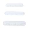 3PCS Fin Box Set PVC Surfboard Surf Fins Plugs Set with Screws Key for Paddle Board Fin Replacement White