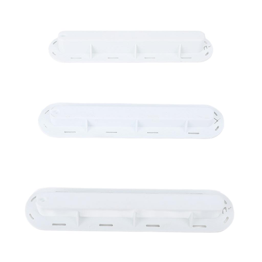 3PCS Fin Box Set PVC Surfboard Surf Fins Plugs Set with Screws Key for Paddle Board Fin Replacement White