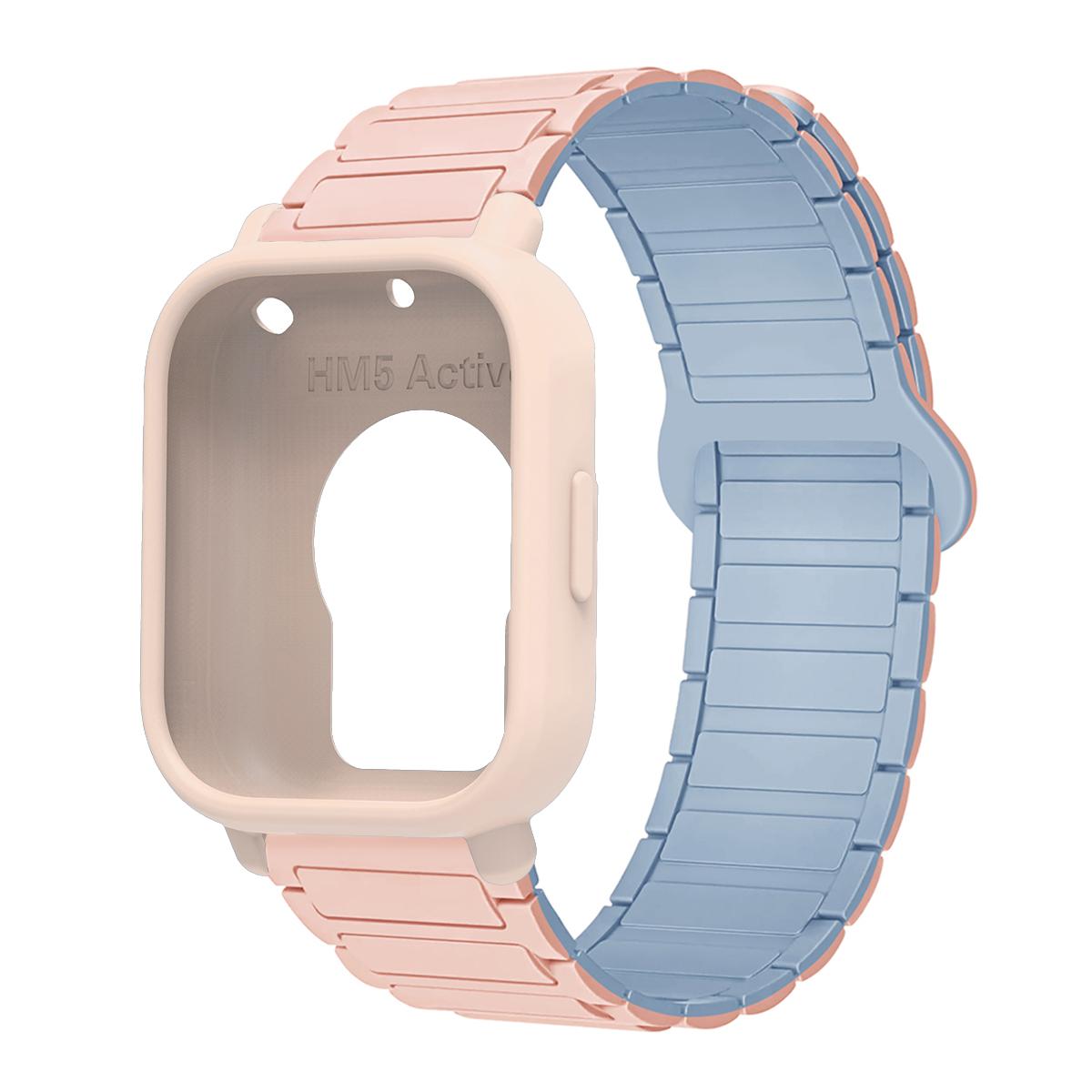 

Захисний чохол+силіконовий ремінець для Xiaomi Redmi Watch 5 active/5 Lite Повний захист екрану ТПУ М який чохол та магнітний спортивний ремінець Redmi Watch 5 Lite