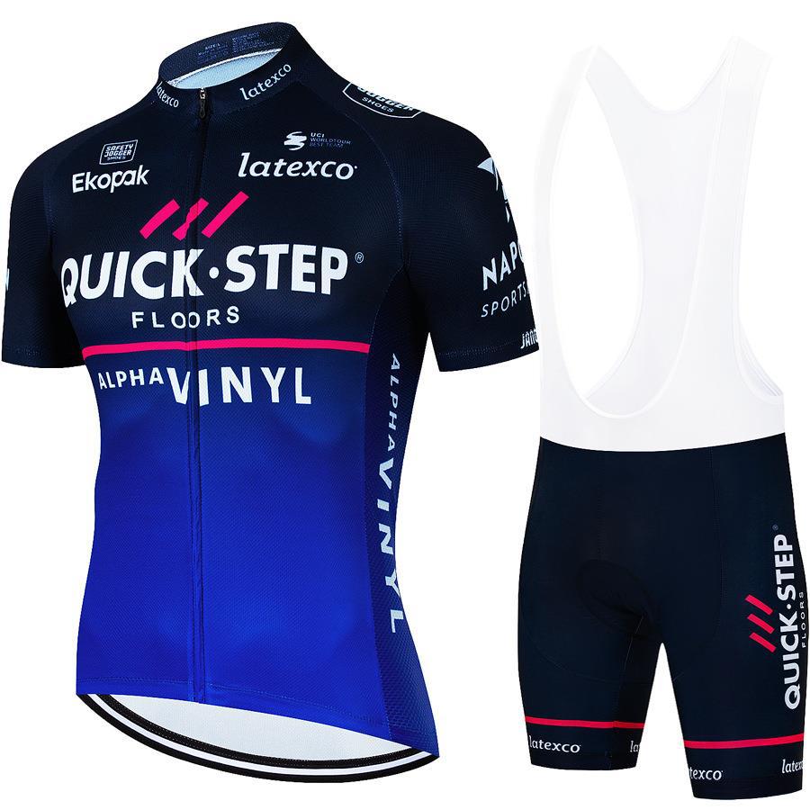 Summer New 2026 Summer Breathable Cycling Suit Set Quick Step Team Edition Cycling Suit Men's and Women's Short Sleeve Suit Strap Shorts Riding