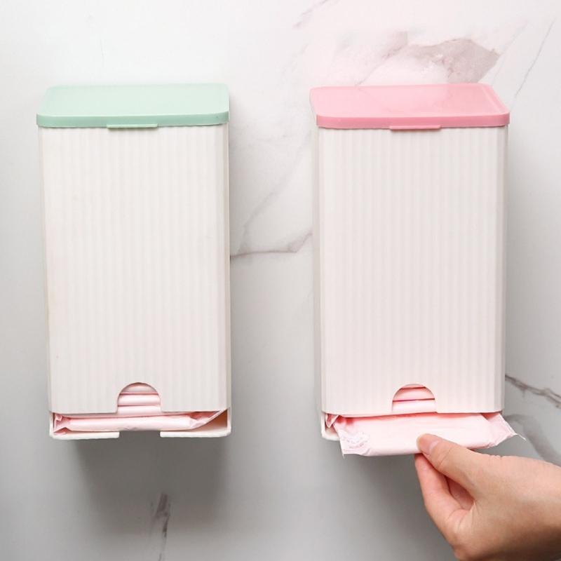 Wall Mounted Sanitary Towel Holder Multifunctional Tissue Dispenser Bathroom Organizers Sanitary Napkin Storage Box